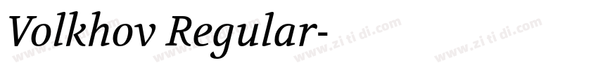 Volkhov Regular字体转换